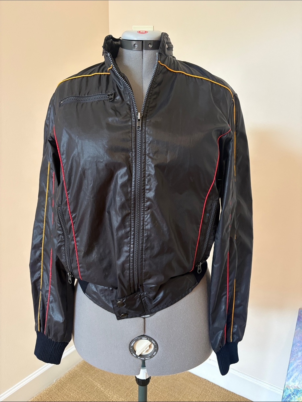 1980s Style Auto Racing Bomber Jacket Sz Small Vintage!